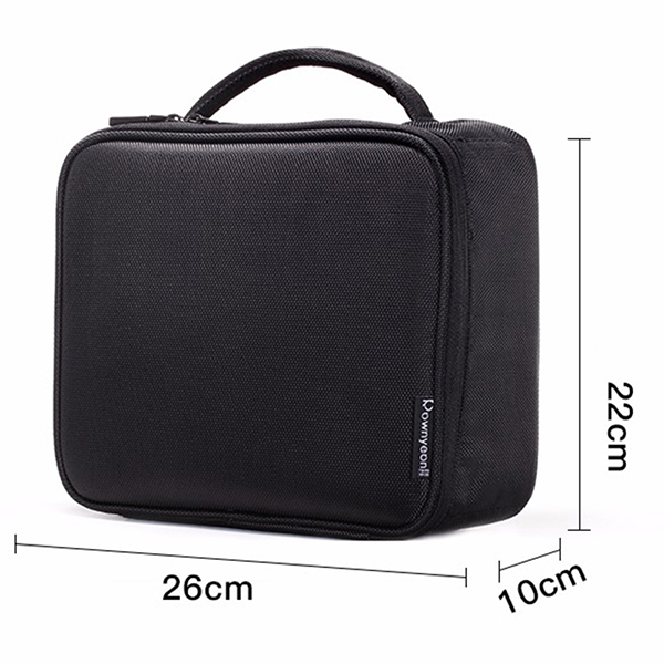 PU Leather Large Capacity Travel Cosmetic Bag for Women - Makeup Bags, Waterproof Portable Pouch Open Flat Toiletry Bag Portable Travel Makeup Bag With Handle and Divider Flat Lay Makeup Organizer Bag