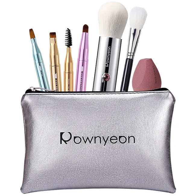 Rownyeon Mini Cosmetic Bag Small Leather Cosmetic Bag Small Makeup Bag for Purse